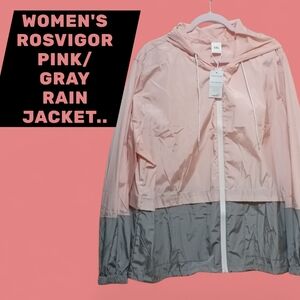 Chic Women's Pink and Gray Utility Jacket